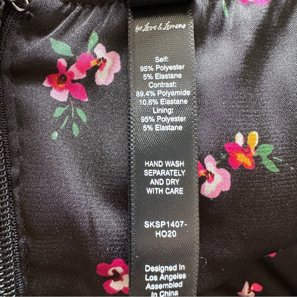 FOR LOVE & LEMONS Pansy Floral Mini Dress Size M - Picture 13 of 14